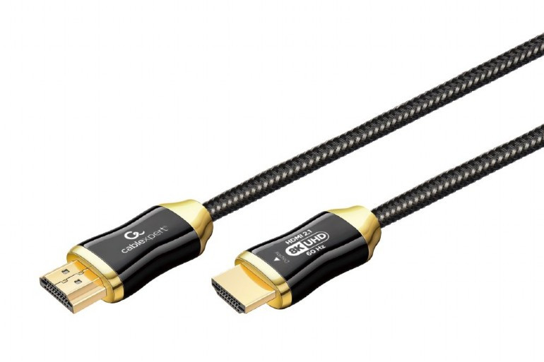 Image of HDMI kábel 10m v2.1 AOC 8K UHD fonott fekete-arany Gembird (CCBP-HDMI8K-AOC-10M)