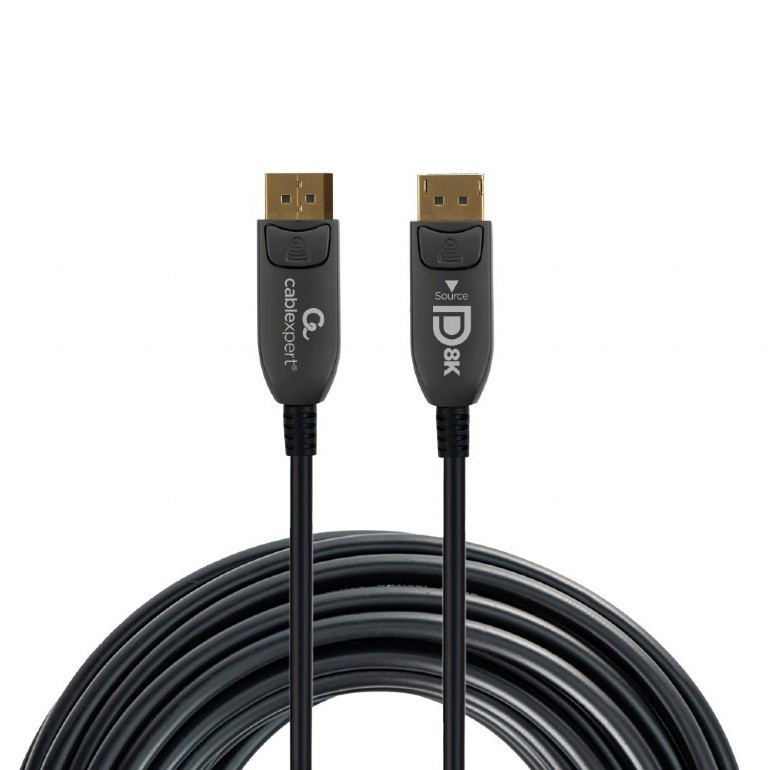 Image of DisplayPort kábel 10m v1.4 AOC 8K UHD fekete Gembird (CC-DP8K-AOC-10M)