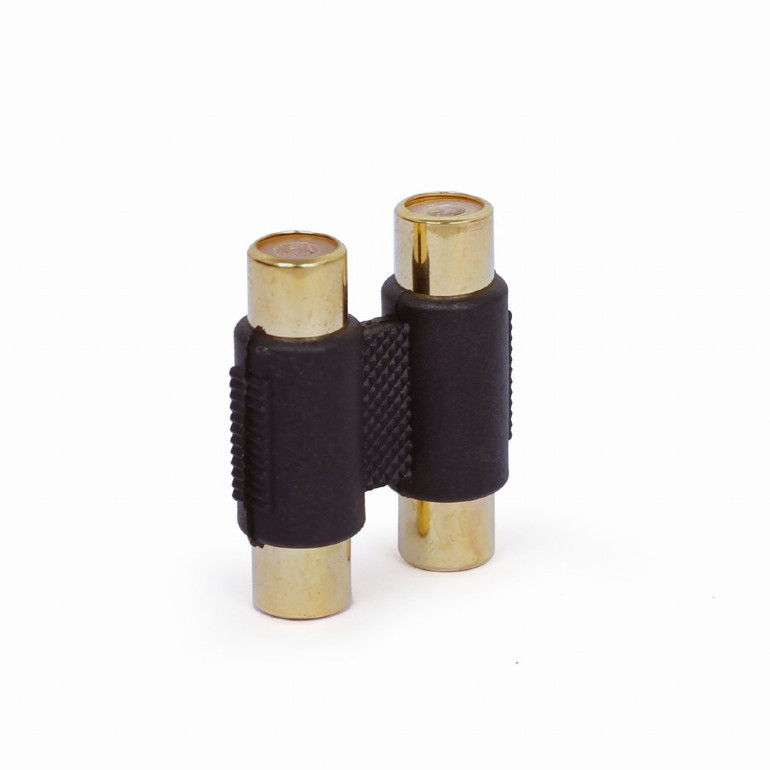 Image of 2RCA audio video adapter fekete Gembird (A-2RCAFF-01)