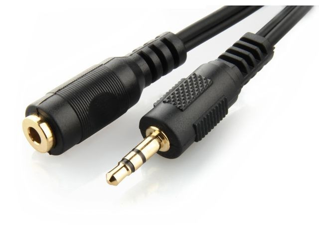 Image of 3.5 mm jack audio hosszabbító kábel 5m fekete Gembird (CCA-421S-5M)