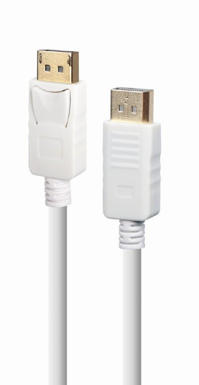Image of DisplayPort kábel 1.8m fehér v.1.2 UHD 4K Gembird (CC-DP2-6-W)