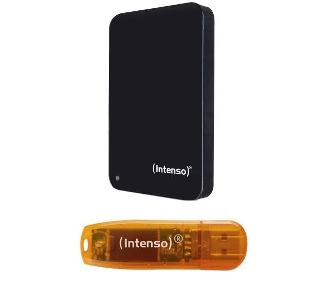 Image of Külső merevlemez hdd 1TB 2.5" USB3.2 fekete Intenso Memory Drive + 64GB USB Pendrive (6023690)