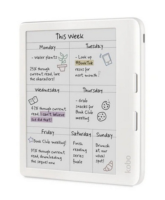 Image of Ebook olvasó Kobo Libra Colour 7" 32GB fehér (KO-N428-KU-WH-K-CK)