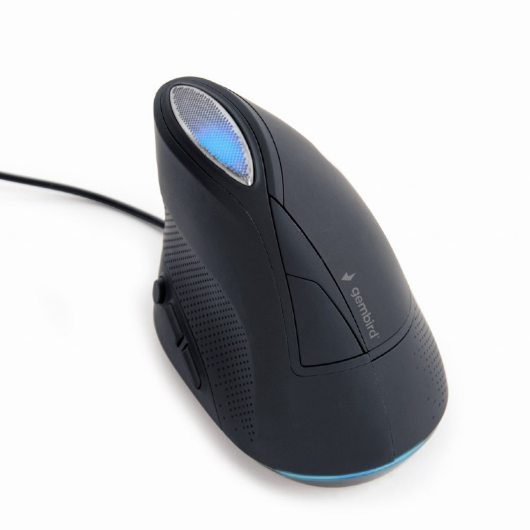 Image of Egér vertikális ergonómikus optikai USB szürke Gembird (MUS-ERGO-03)