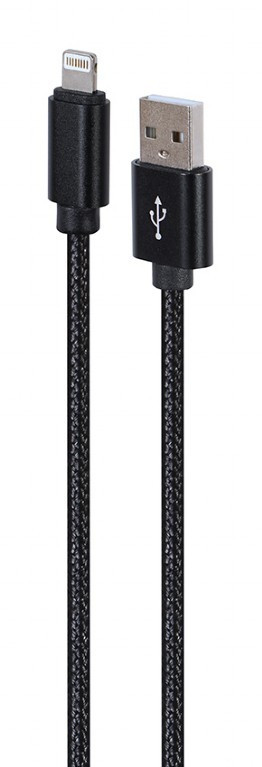 Image of USB / Lightning 1.8m adat és töltőkábel fonott fekete Gembird (CCDB-MUSB2B-AMLM-6)
