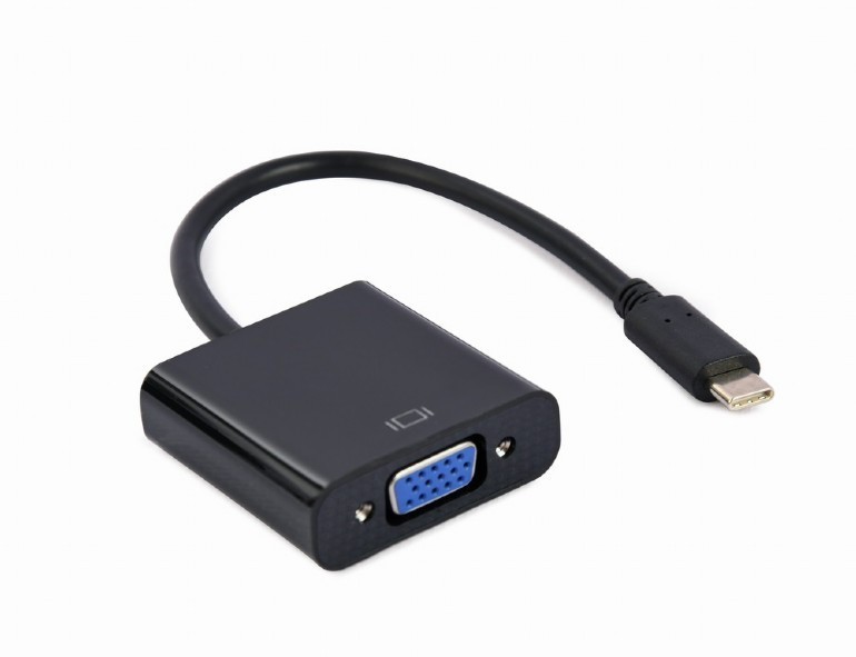 Image of USB-C3 / VGA D-sub adapter kábel 0.15m fekete Gembird (A-CM-VGAF-01)