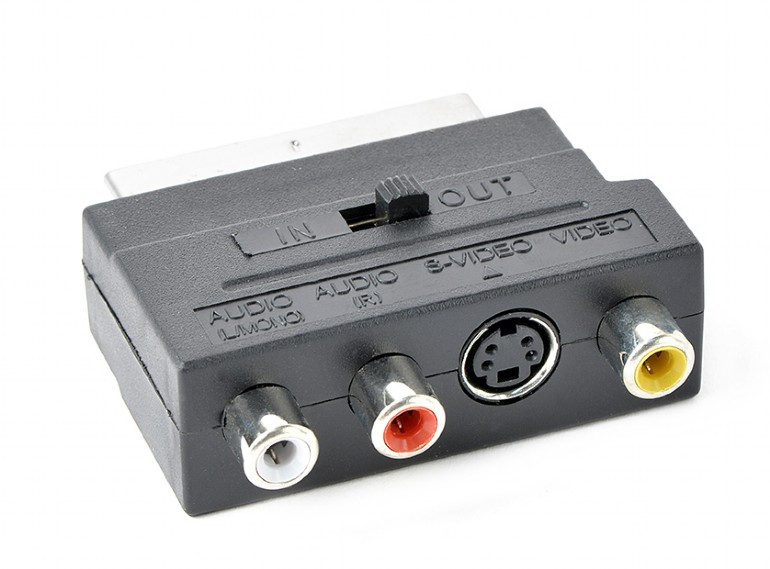 Image of SCART/RCA/S-VIDEO adapter fekete Gembird (CCV-4415)