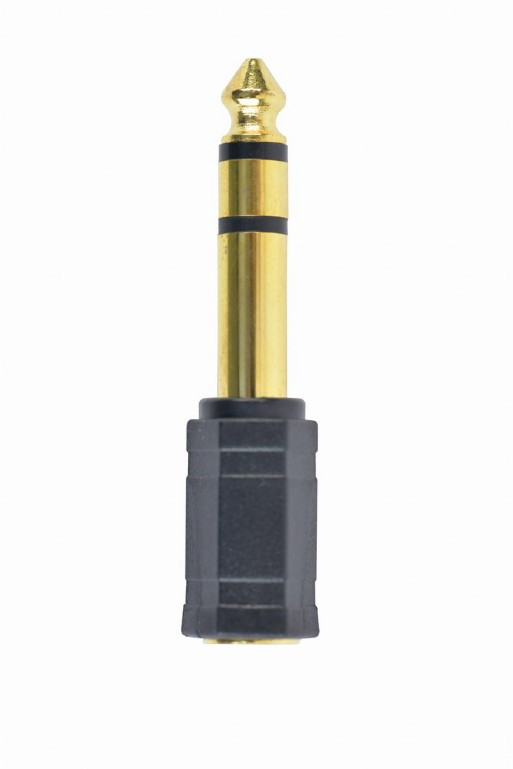 Image of 6.35mm jack / 3.5mm jack audio adapter fekete Gembird (A-6.35M-3.5F)