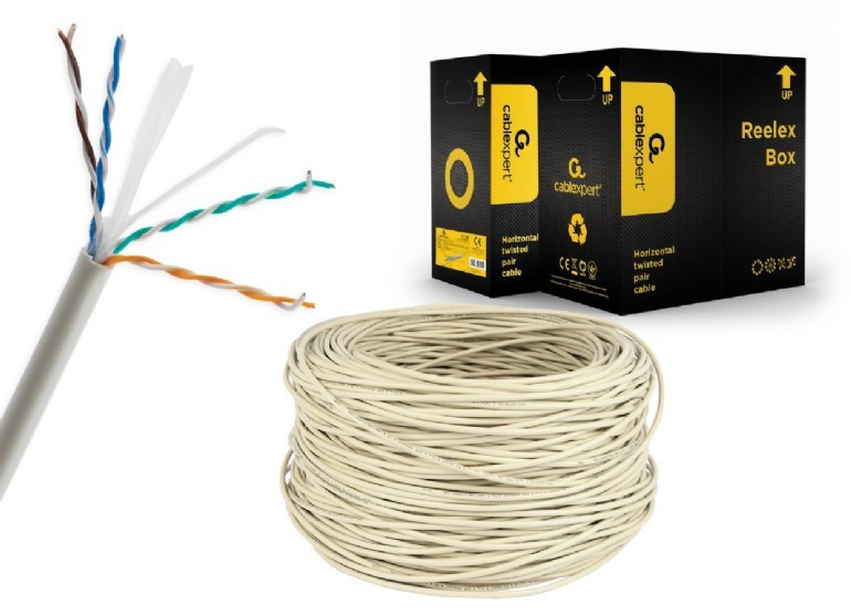 Image of CAT6 UTP LAN telepítő kábel 305m szürke solid Gembird (UPC-6004SE-SOL)