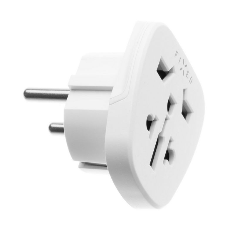 Image of EU utazó adapter átalakító különböző aljzatokra fehér FIXED (FIXCT-EU)