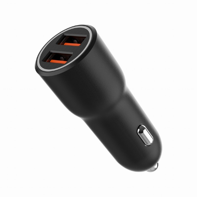Image of Okostelefon autós töltő 2xUSB QC3 36W fekete Gembird (TA-UC-A2QC36-CAR-01)